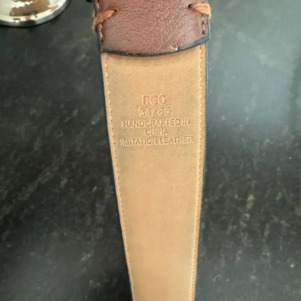 BGG Men's Faux Leather Belt